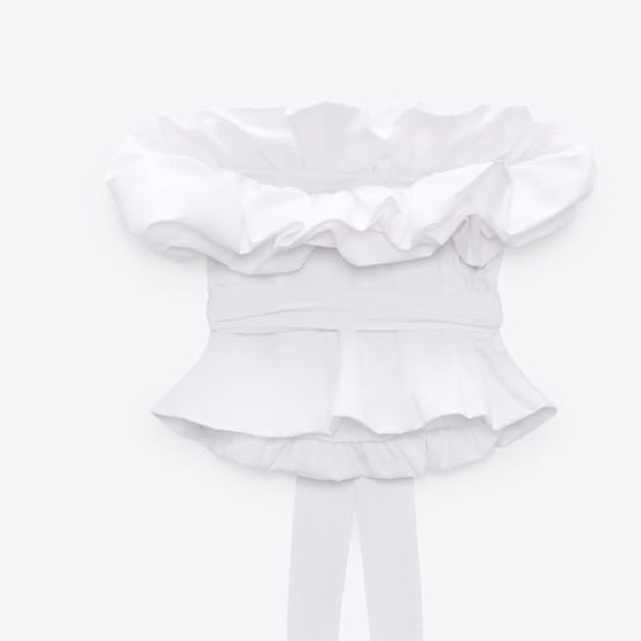 ZARA | NWT VOLUMINOUS POPLIN TOP - Picture 7 of 8